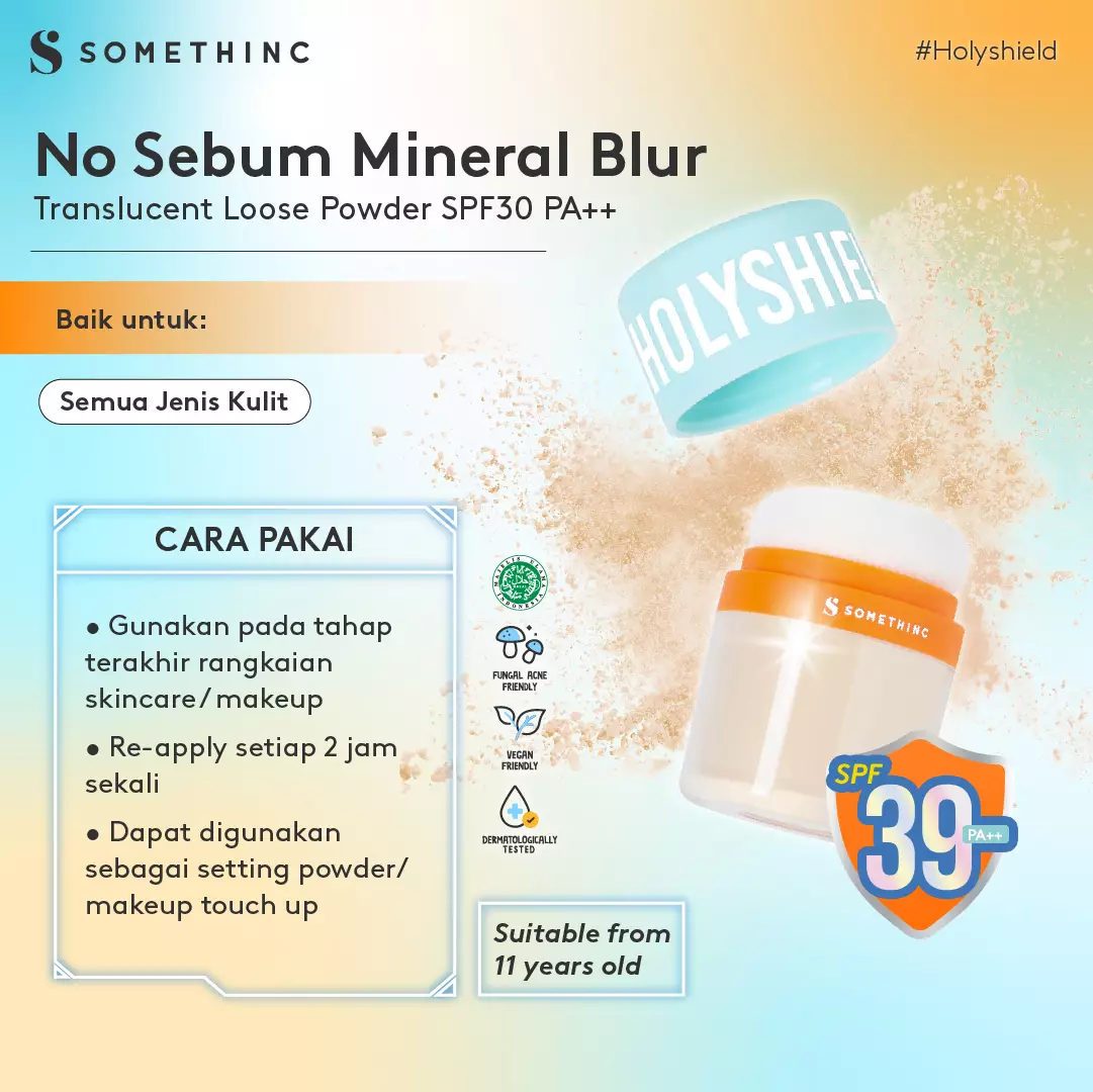 SOMETHINC No Sebum Mineral Blur Translucent Loose Powder SPF39 PA++++ - Sunscreen Powder