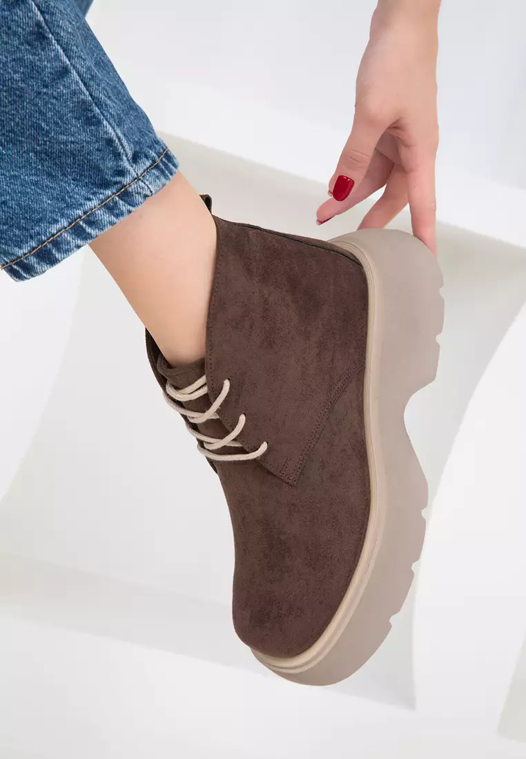 Brown Suede 19928 Boots & Bootie