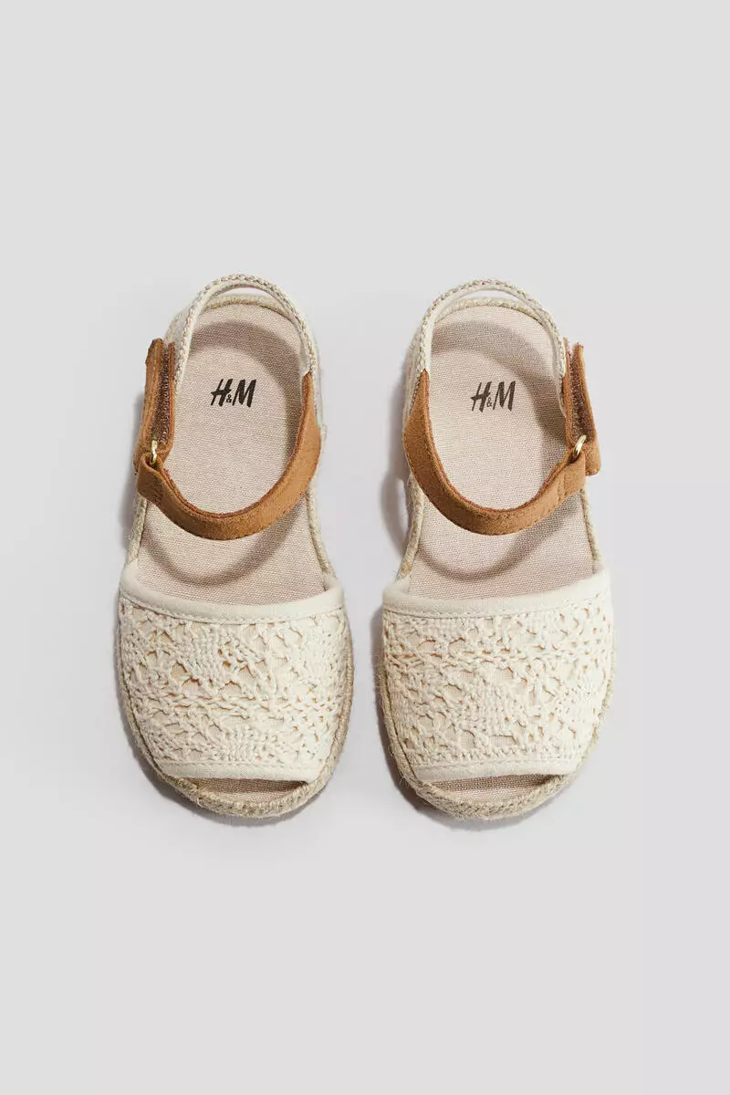 Crochet-look sandals