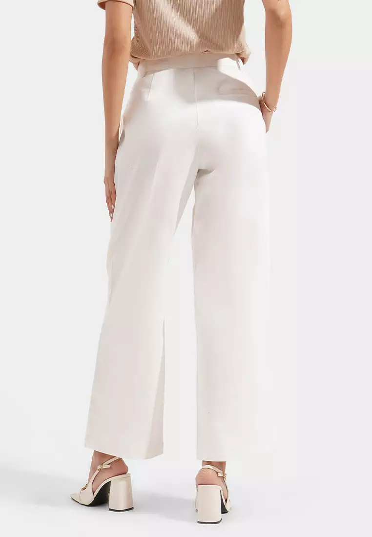 Buy ForMe Pleated Wide Leg Trousers 2024 Online