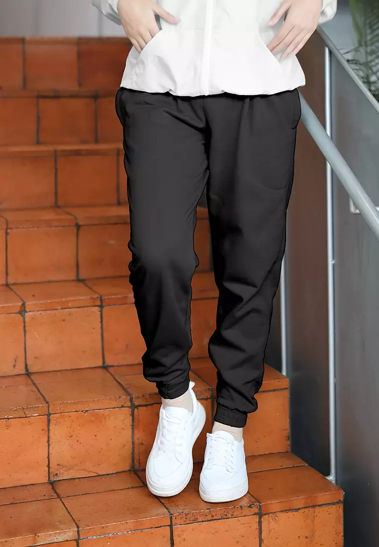 Zelena - Jazzy Jogger Pants | Celana Olahraga | Basic Sport Pants - Black