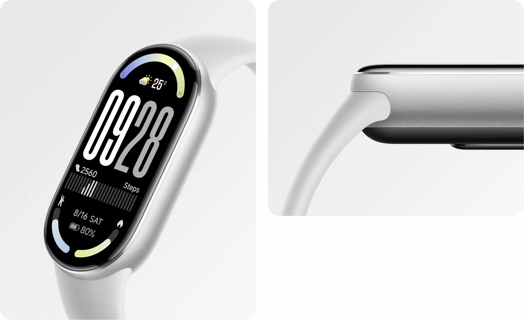 Xiaomi Smart Band 10 | 1.72" AMOLED display | 150+ sports modes | Battery up to 21 days - Glacier Silver