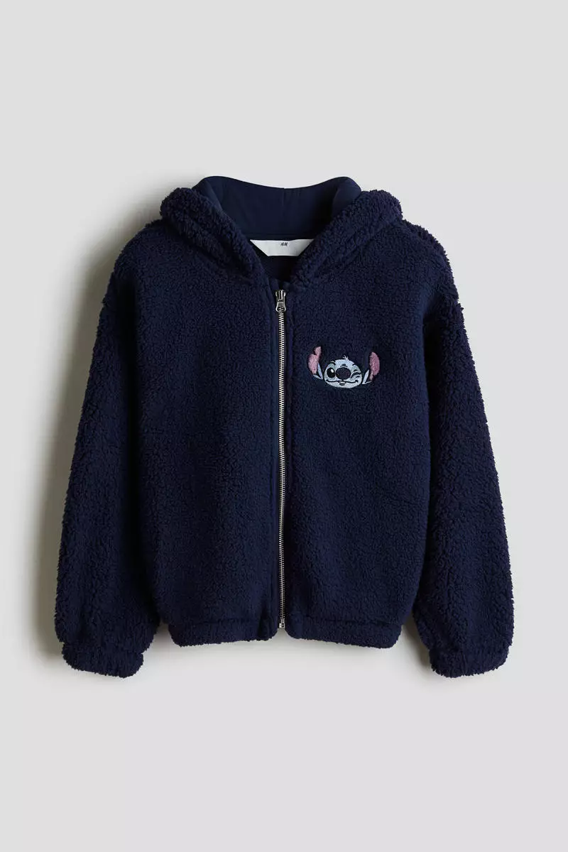 Teddy zip-through hoodie