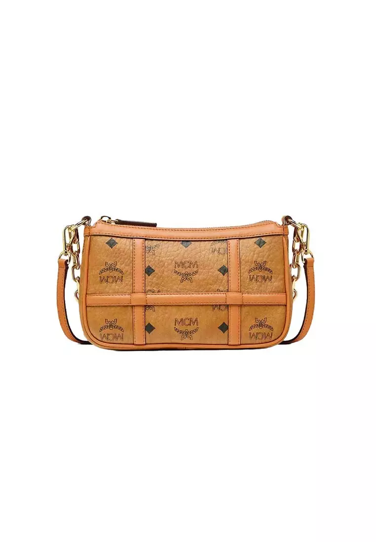 Aren Shoulder Bag In Visetos Cognac MWSFSTA02CO001