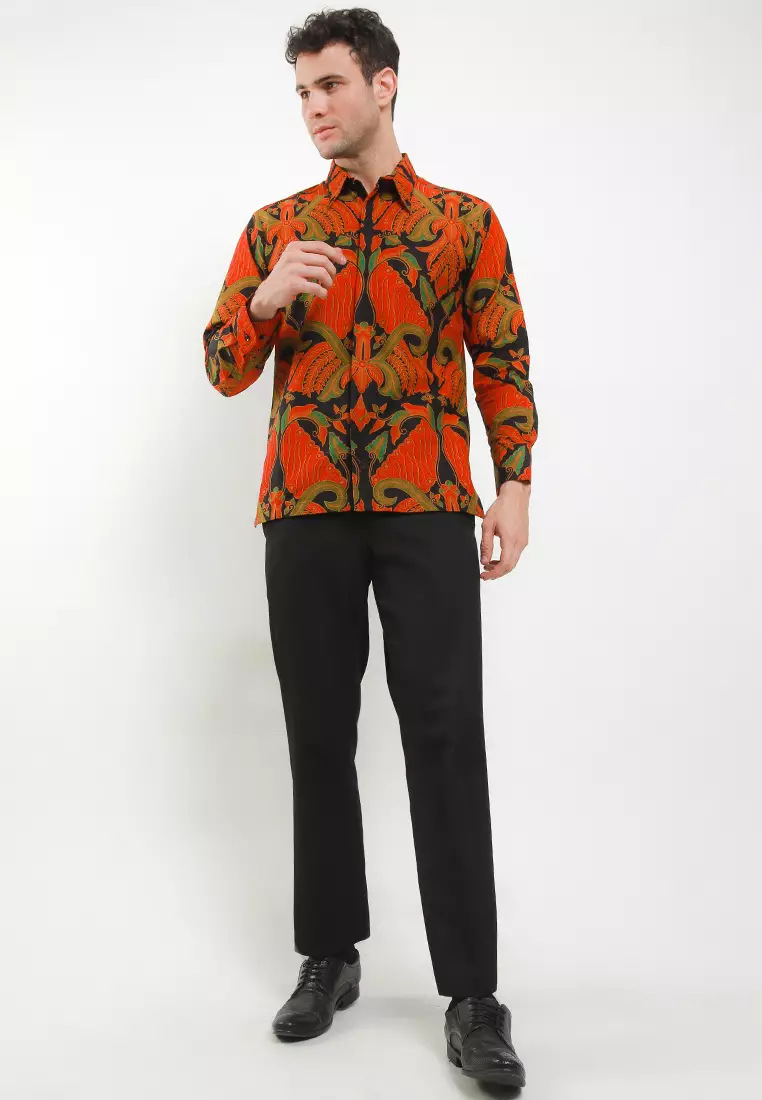 Kemeja Body Fit Batik Pisang Bali