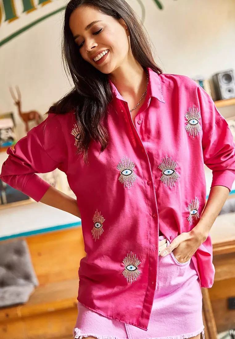 Evil Eyes Detail Shirt