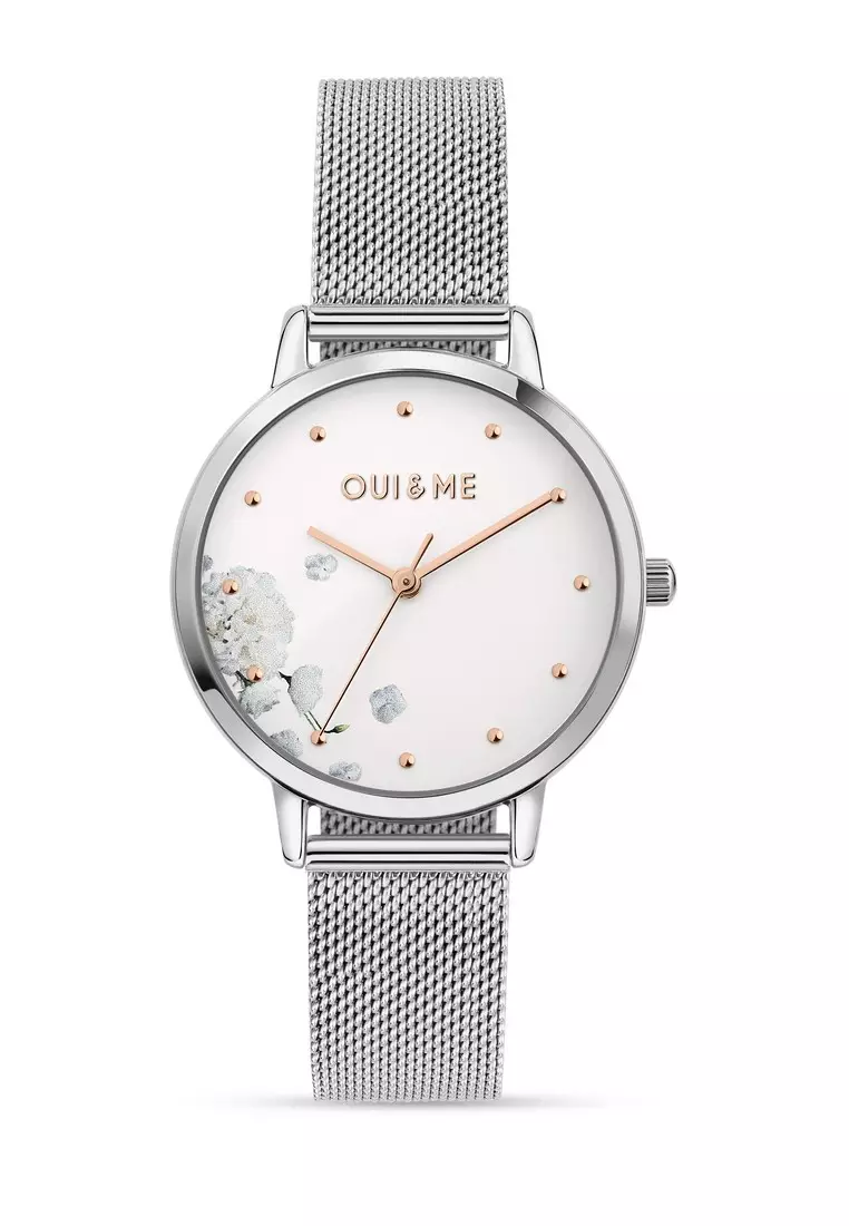Quartz watch women's silver sale