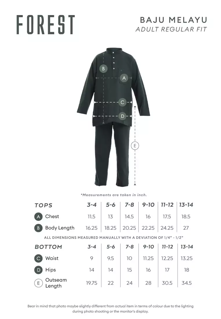 Forest x Hatta Dolmat Baju Melayu Cekak Musang Budak - FK23766BM-48Olive