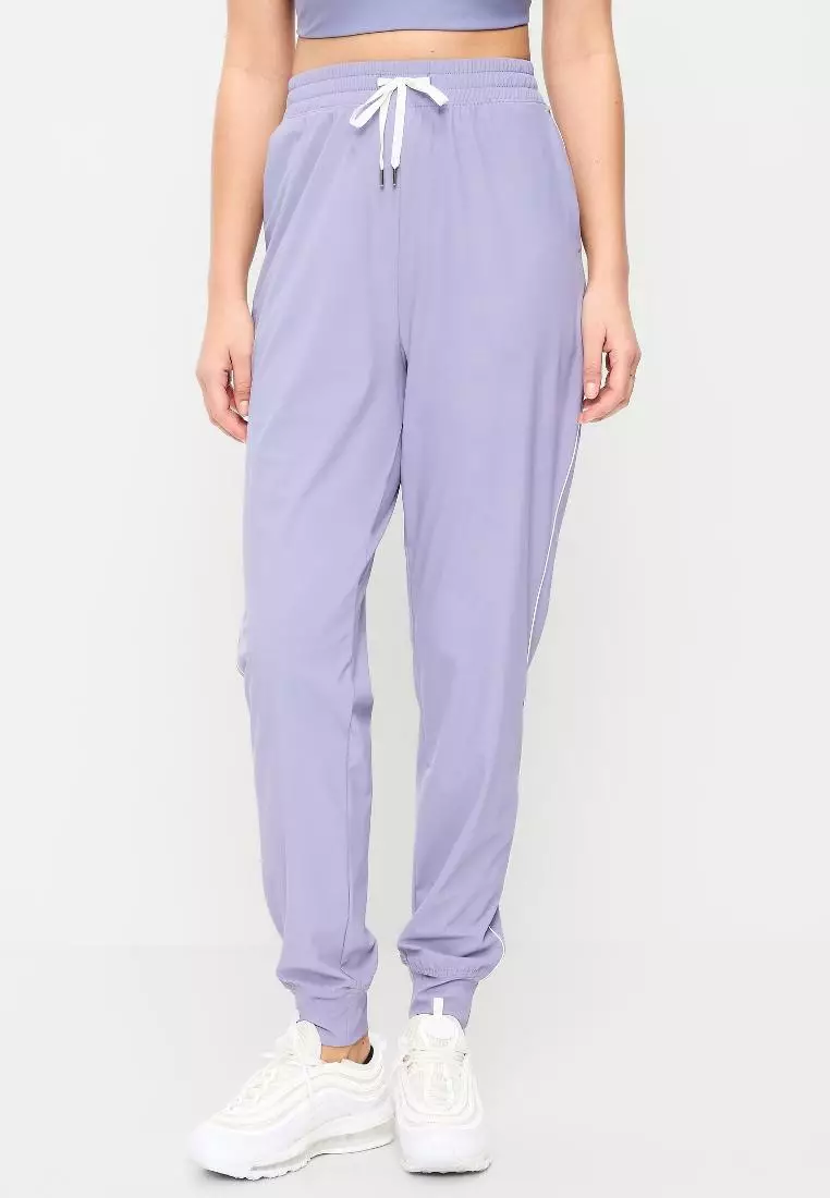 High-Waisted Side-Striped SleekTech Jogger