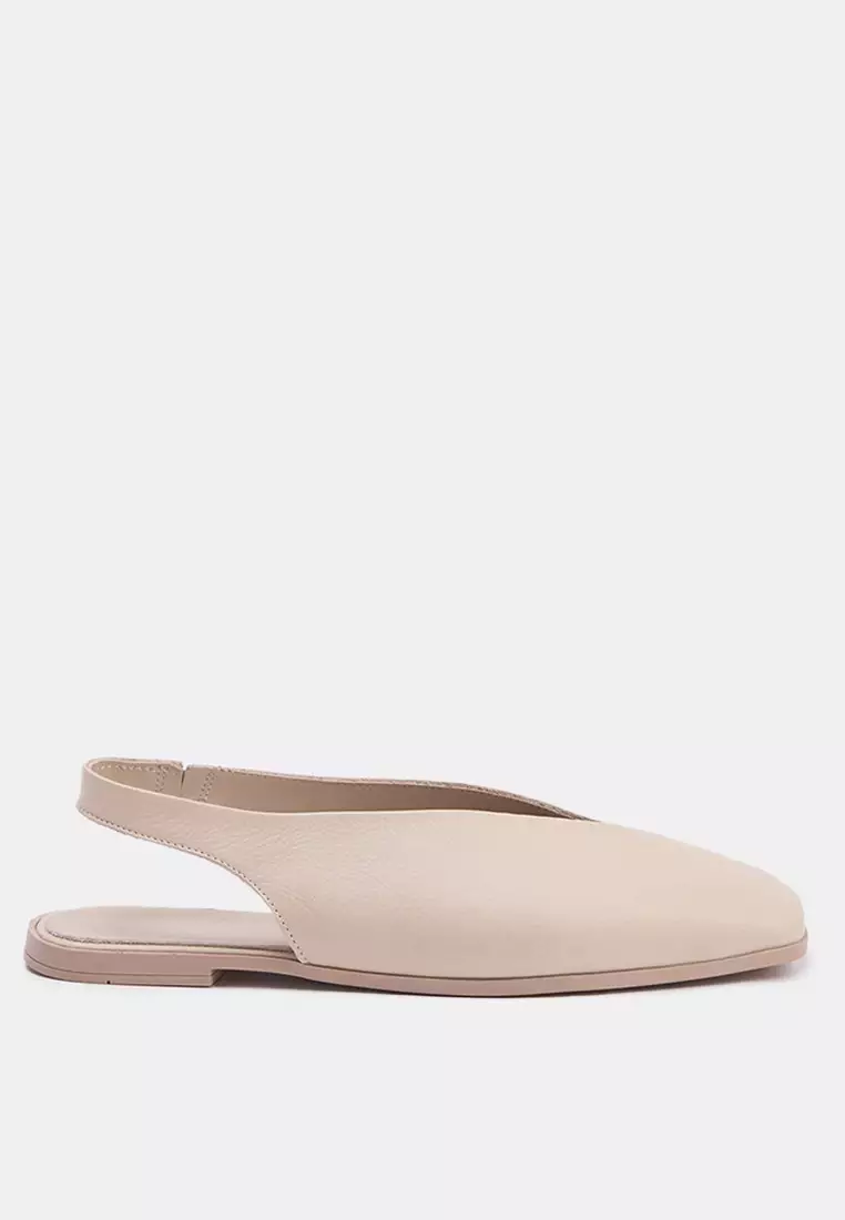 Genuine Leather Open Back Shoes