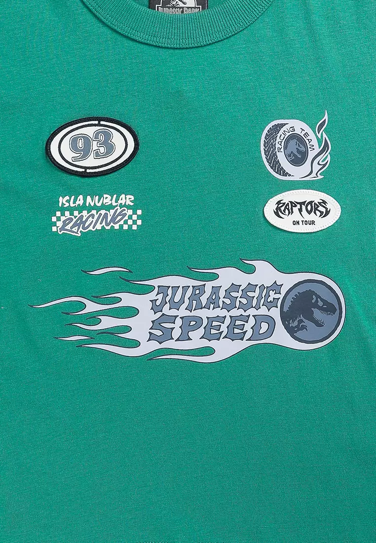 License Drop Shoulder Short Sleeves Tee