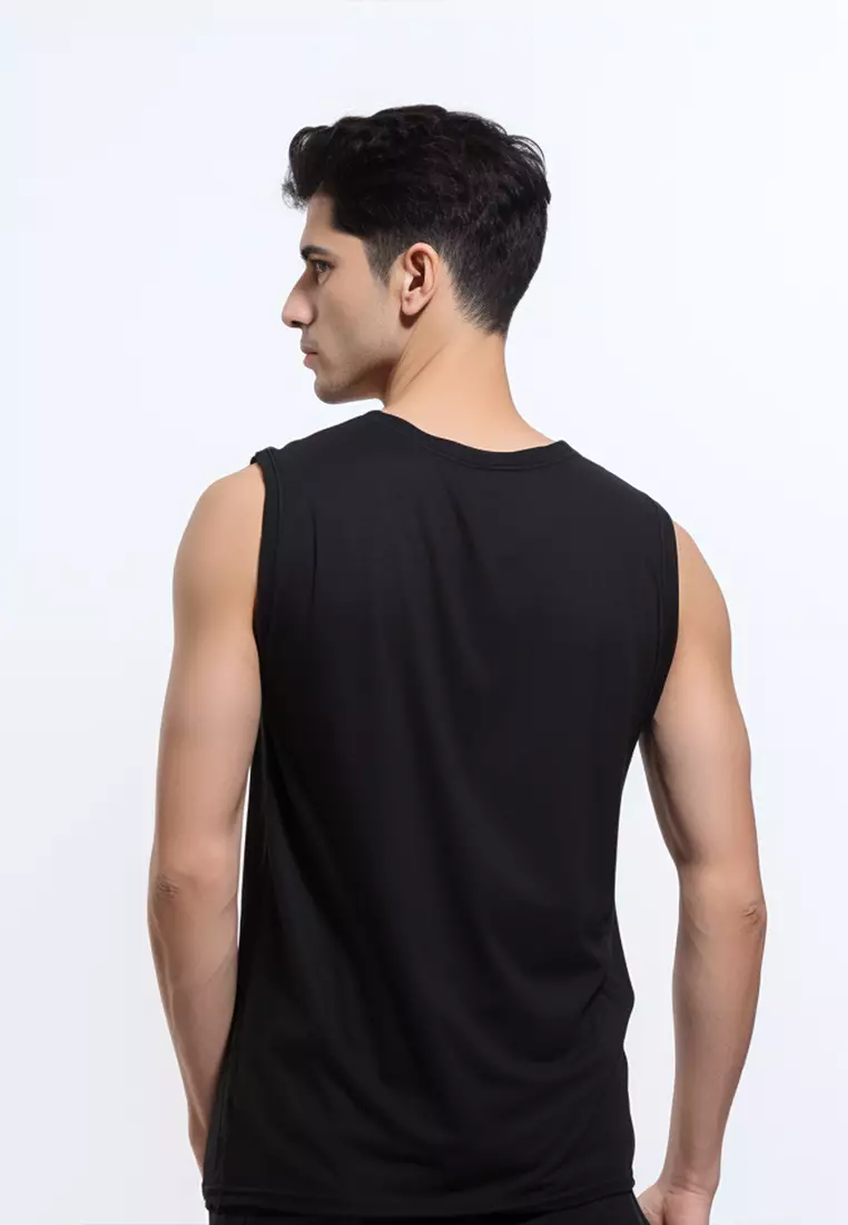 MSA11 baju kutung gym tank top sleeveless tees don't weaken black