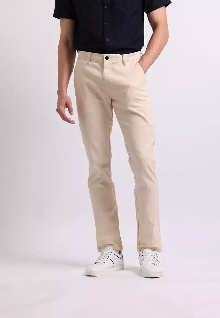 Manzone Celana Panjang Chinos Pria Slim Fit Roku - Beige