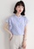 Halo blue Ruffles Sleeves Stripe Blouses 17201AA6A99294GS_6