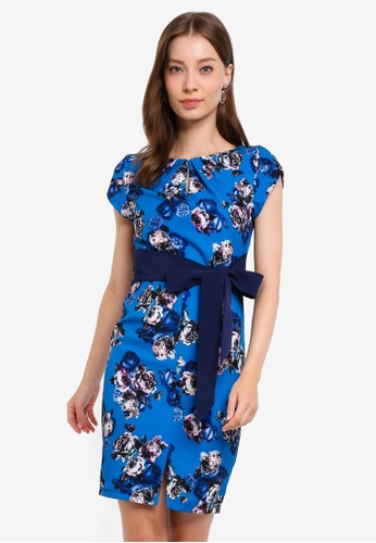 Shop Paper Dolls Tie Waist Pencil Dress With Cross Over Detail