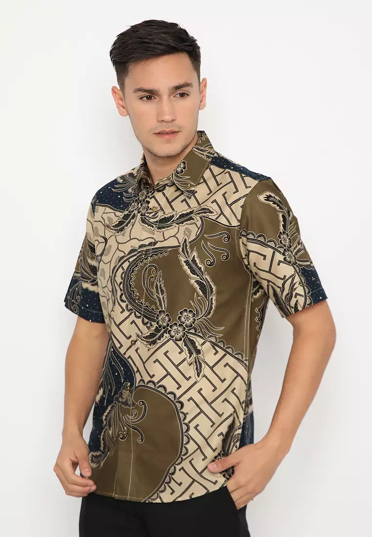 Jual Jayashree Batik Slimfit Selva Kemeja Batik Pria Lengan Pendek Original 2024 Zalora 