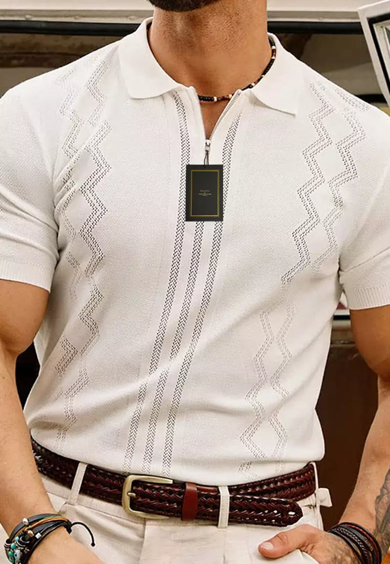 Contrast Stripe Short Sleeve Polo Shirt SY0045