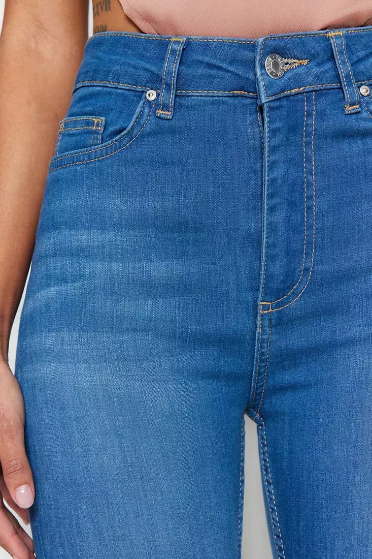 Slimming Effect Super High Waist Skinny Jeans