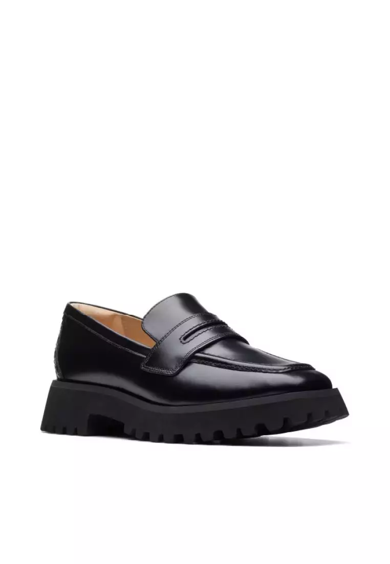 Clarks black casual shoes store