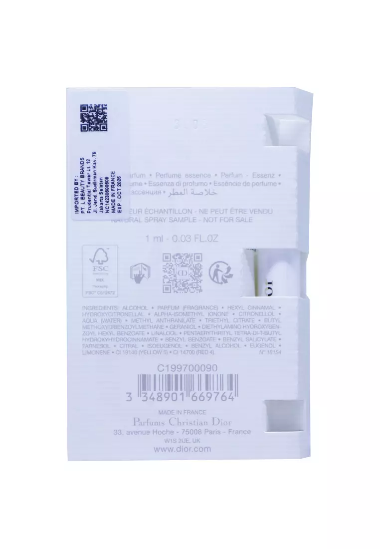 Christian Dior J Adore L Or Essence De Parfum (Vial) 1 ML