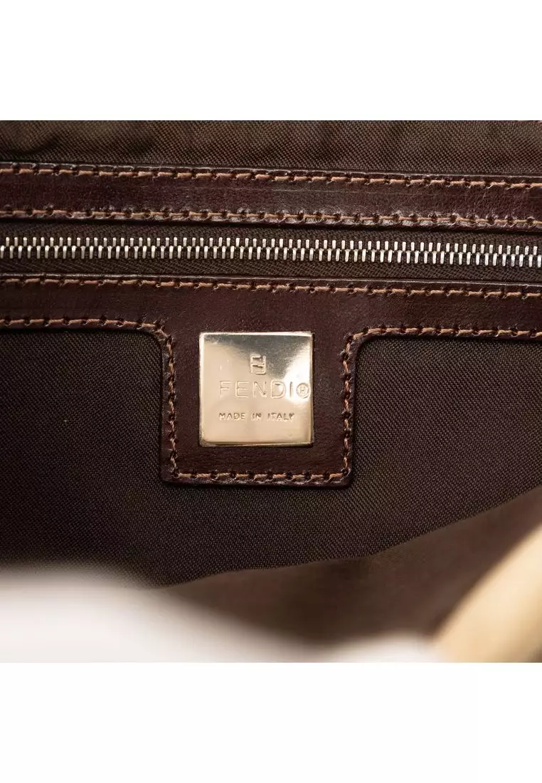 Pre-Loved Fendi Zucca Canvas Shoulder Bag