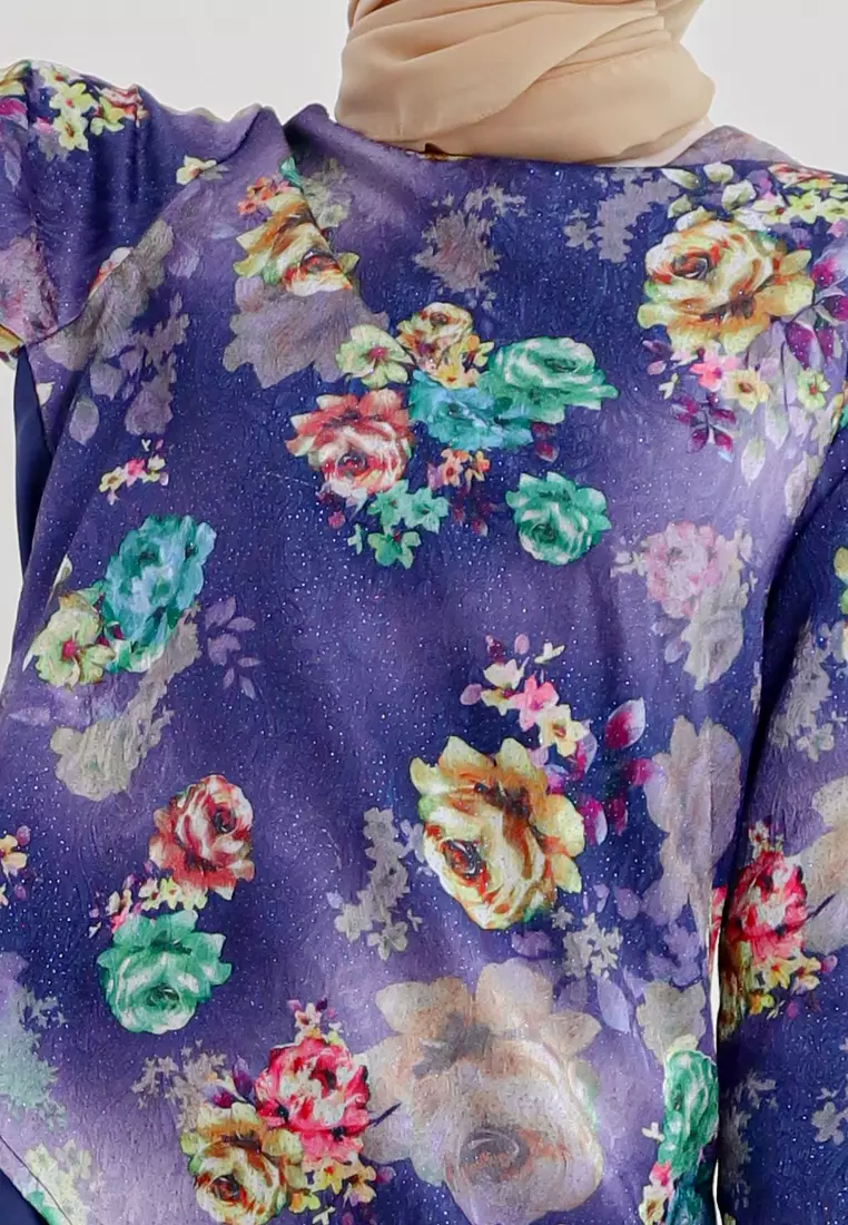 Clea Assymetrical Tunic In Navy