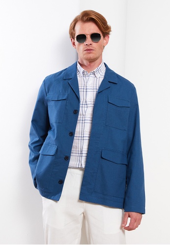 LC WAIKIKI blue Standard Fit Men's Blazer Jacket 92AF4AA560B2E6GS_1