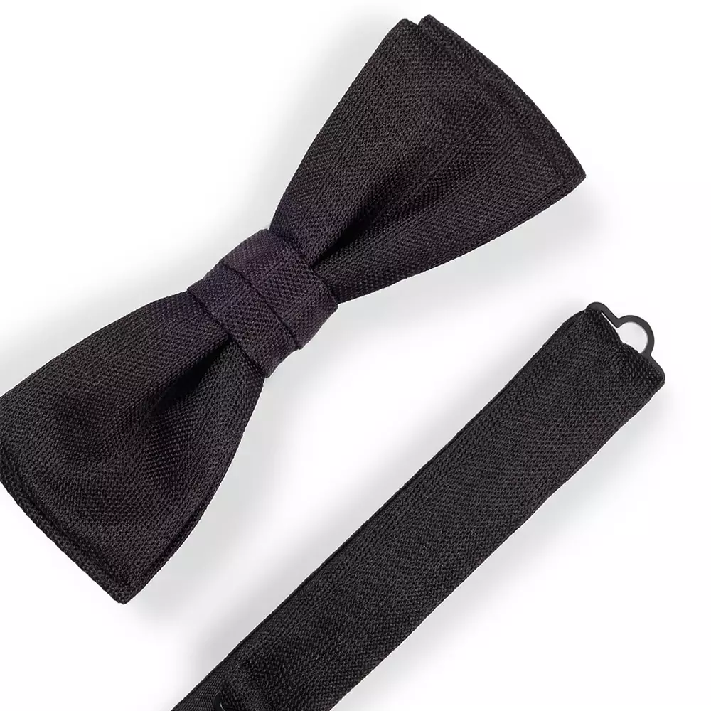 F-Bow Tie 222 Silk Jacquard Black