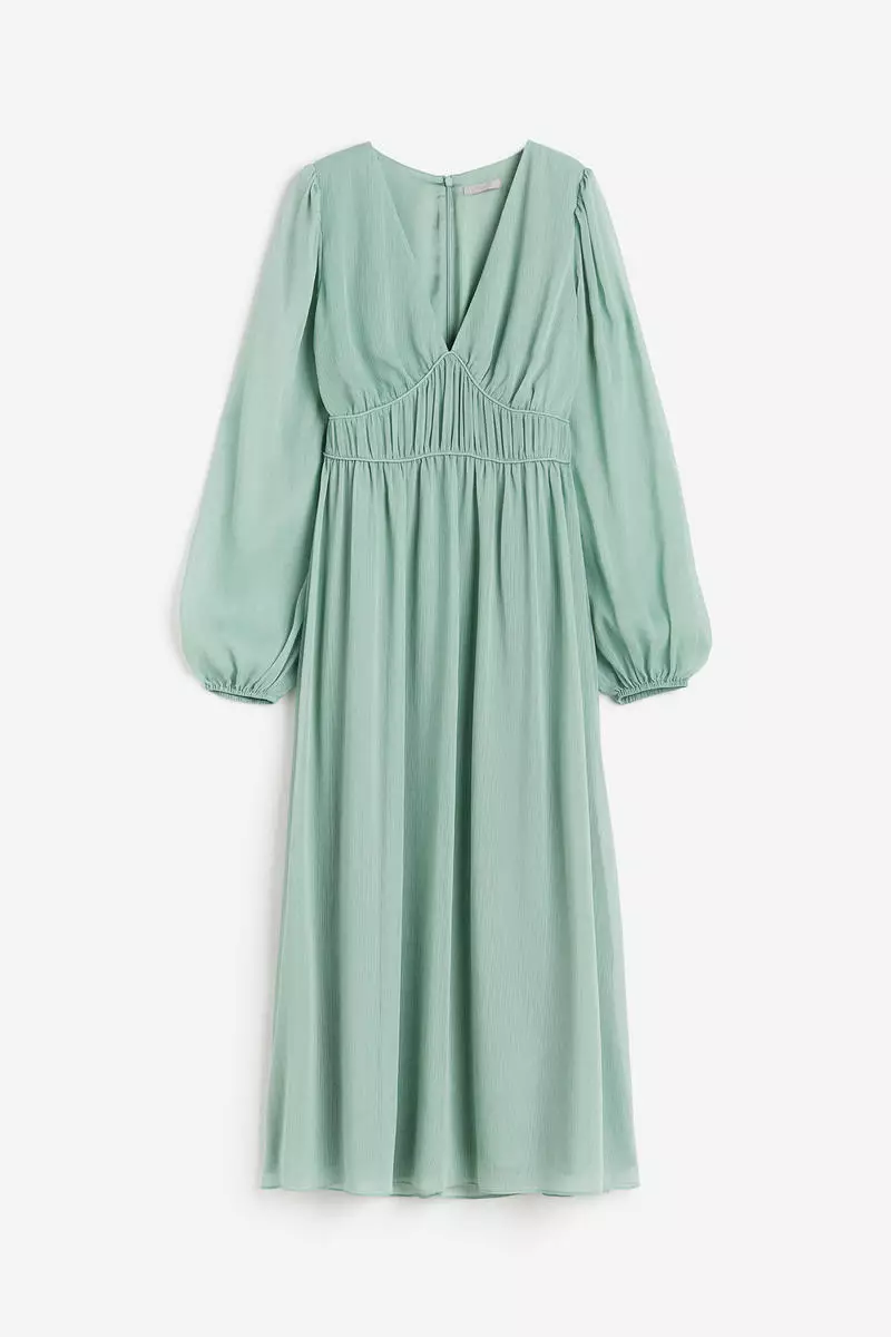 Chiffon balloon sleeve dress new arrivals