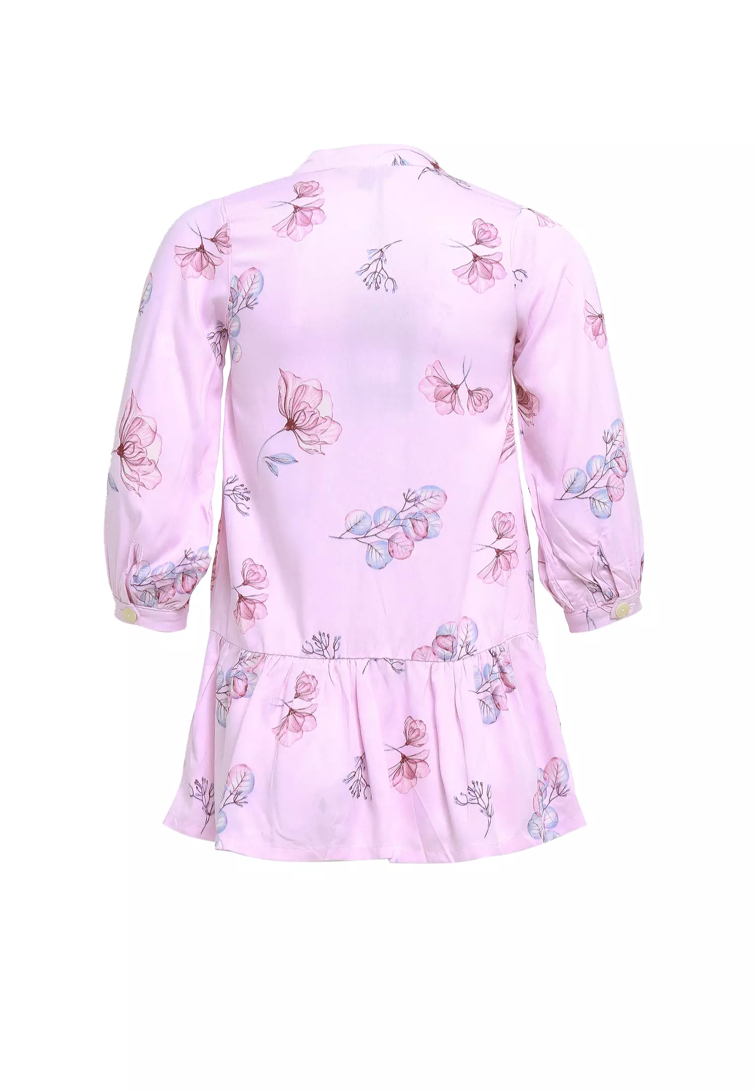 MFMW Lil Kayako Dress Anak Pink Motif Bunga