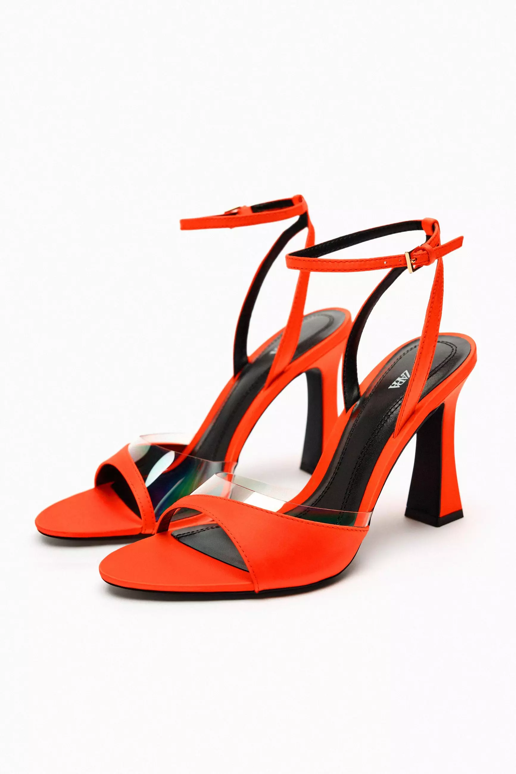 Zara Satin High Heel Shoes ZARA Satin Vinyl High-Heel Sandals 2025
