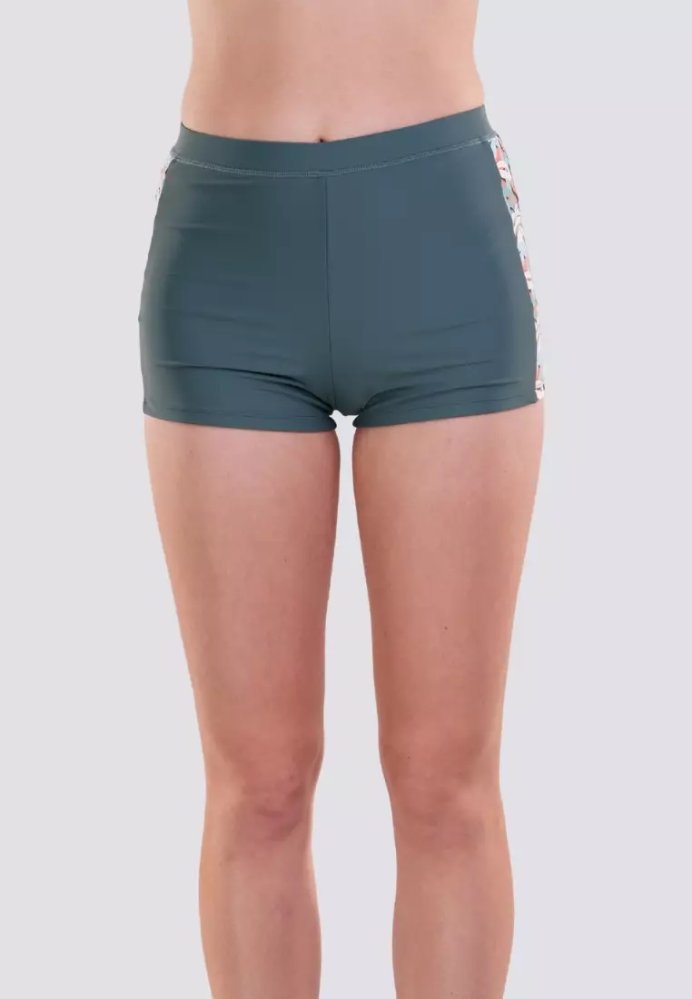 Aqua Breeze BIkini Top Highwaist Boyleg Bottom Set with Molded Pads Swimwear For Women