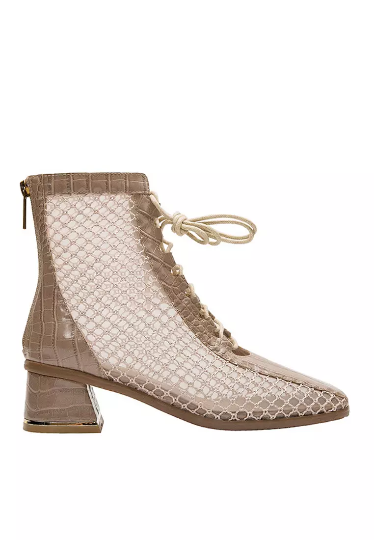 Discount on Twenty Eight Shoes  shoes - SKU: VANSA  Sexy Mesh Mid Boots VSW-B3760810