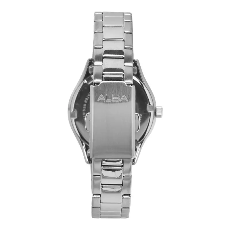Jam Tangan Wanita Alba AH7ED1X1 Ladies Green Dial Stainless Steel Strap