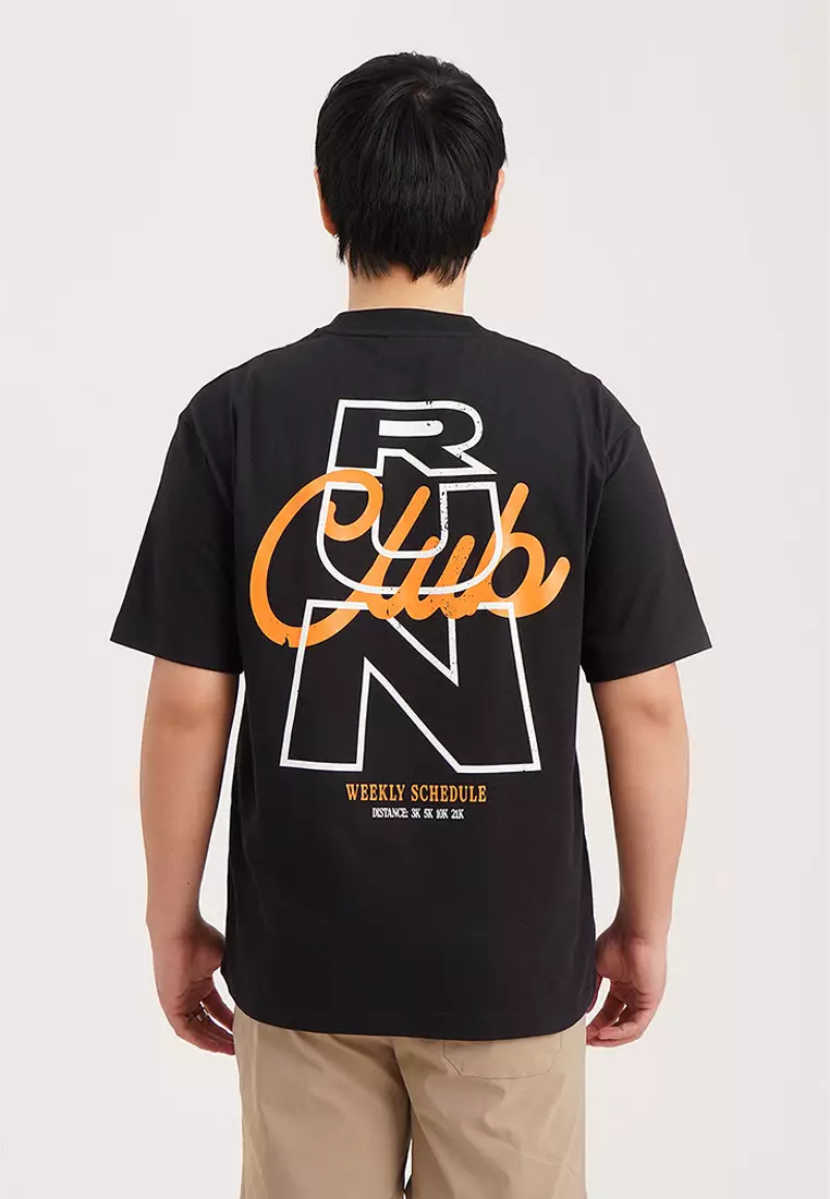 Penshoppe Mens Black Printed T Shirts PENSHOPPE X HOPE Crew - Main Image