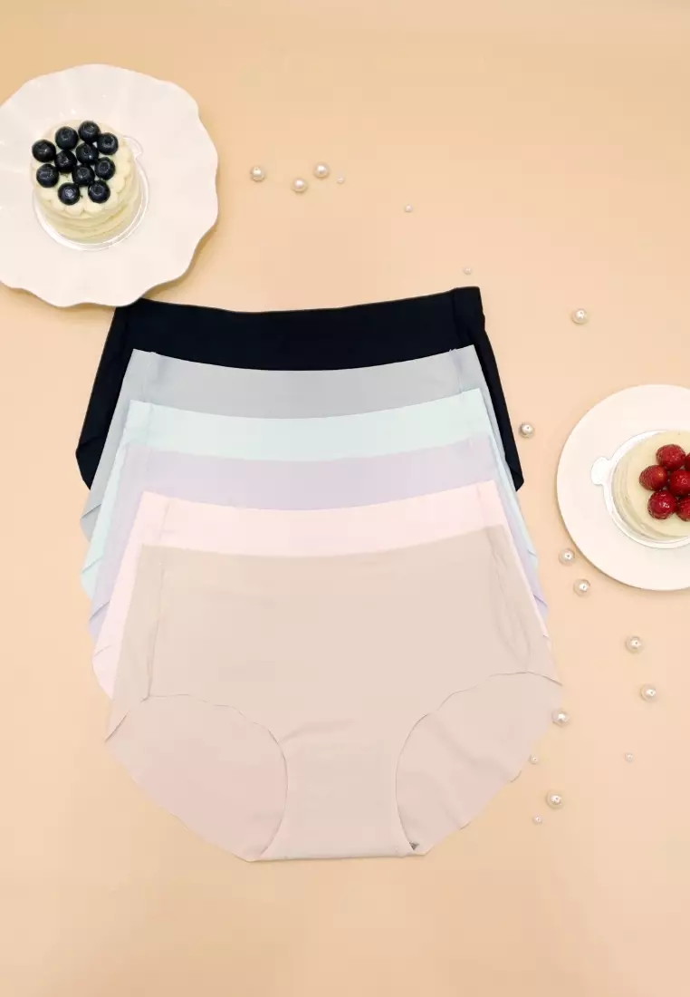 6 Pack Helena Seamless High Waisted Panties Bundle A