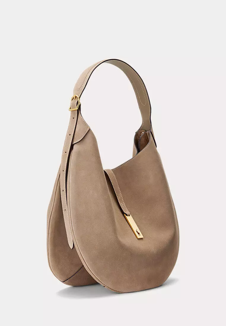 Polo ID Suede Large Shoulder Bag