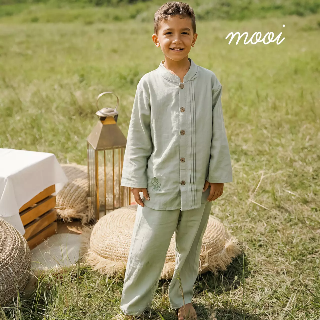 Mooi Setelan Koko Anak Athar Koko Set - Clay Red