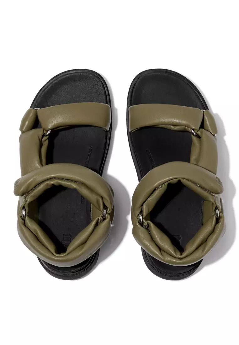 GEN-FF Women's Soft-Leather Back-Strap Sandals - Camo-Green (IZ8-C14)