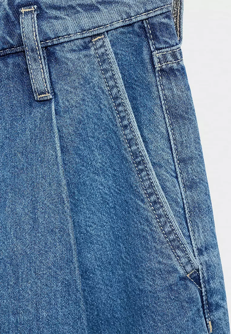 Bermuda Wide Leg Darts Shorts