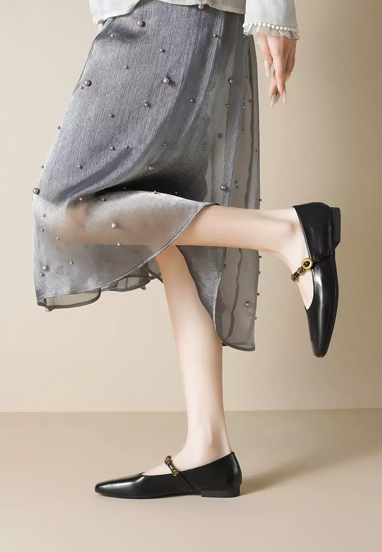 Metal Buckle Strap Mary Jane Shoes WW821-3
