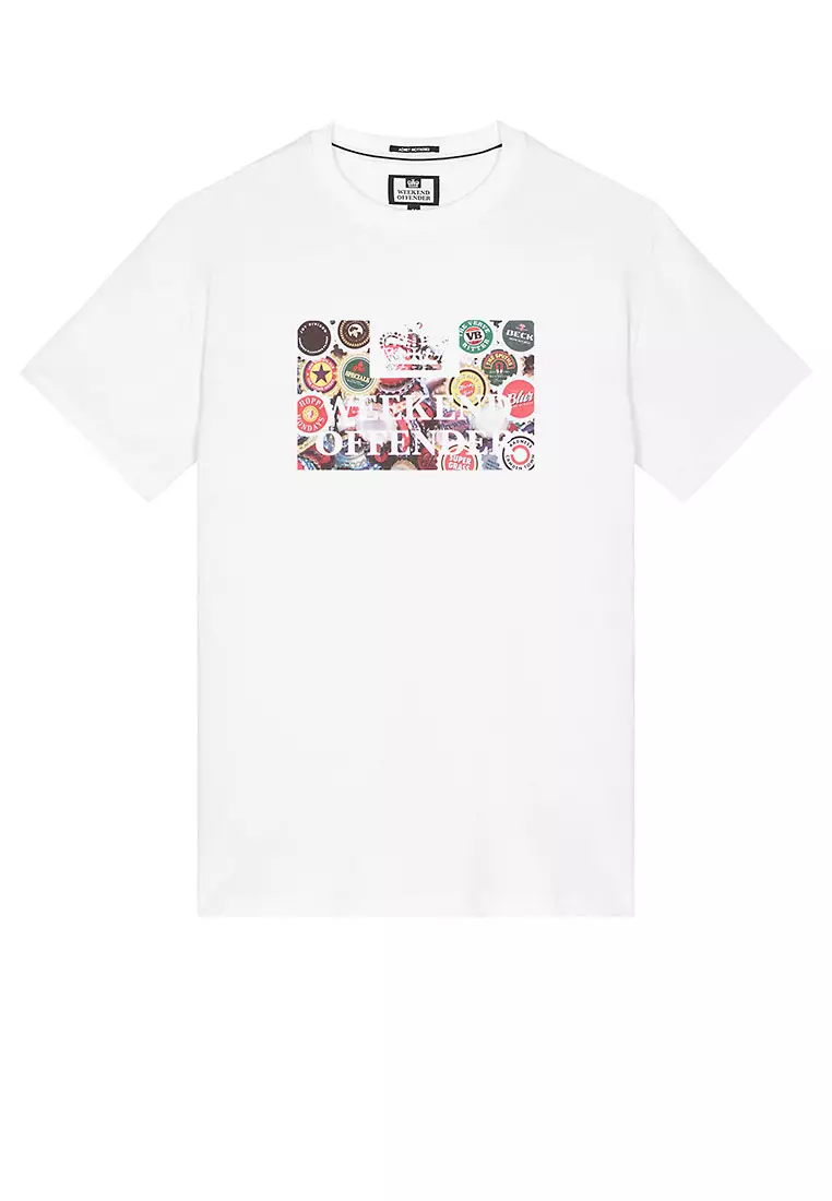 MENS WHITE CAPS GRAPHIC TEE