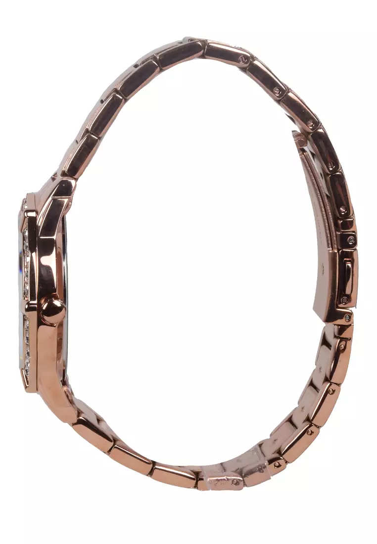Bonia Swarovsky - Jam Tangan Wanita - Rosegold - Stainless Steel Bracelet - B10651-2517S