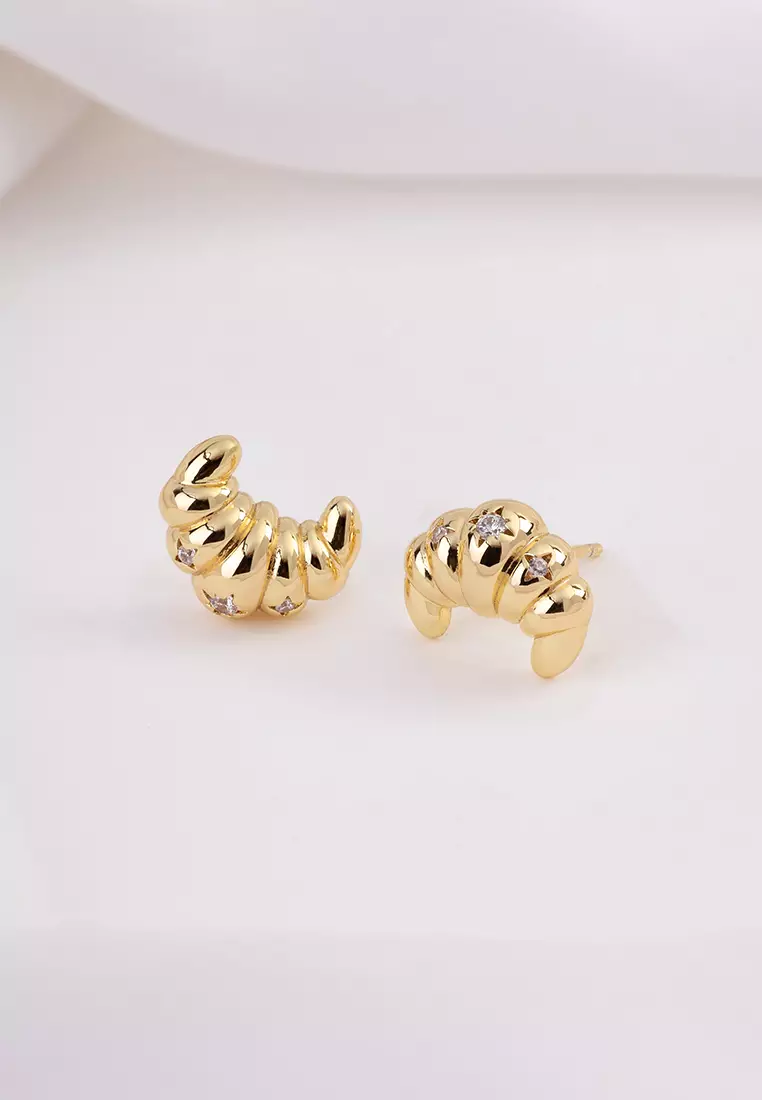 Croissant Stud Earrings - Main Image