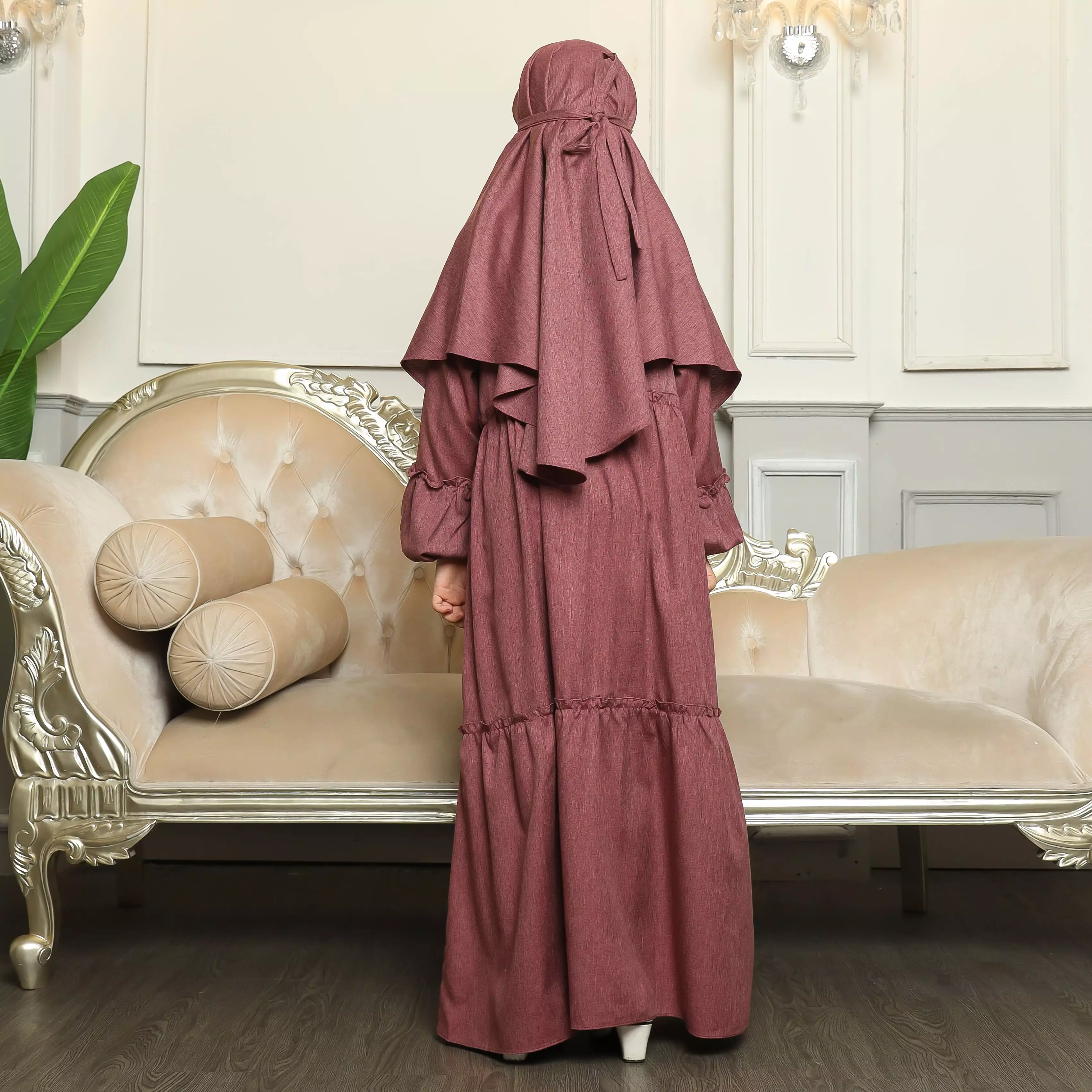 Gamis Sarimbit Anak GA 04 Burgundy
