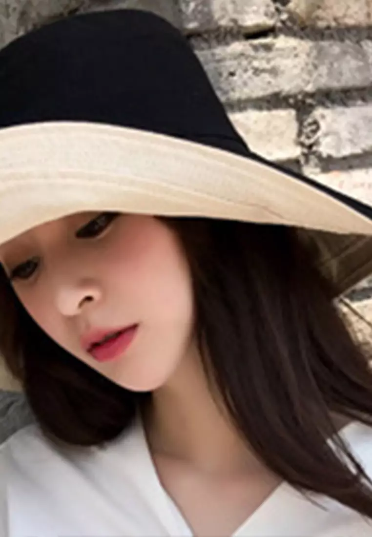 Foldable Large Brim Double-Sided Fisherman Caps A22062402BK