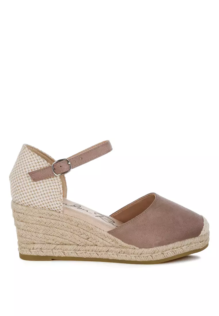 Discount on London Rag  shoes - SKU: Microfiber Espadrilles Sandals In Taupe