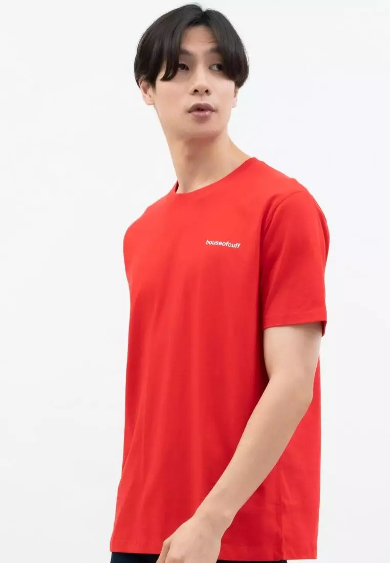 Kaos Polos Pria Premium Katun Combed Lengan Pendek Merah