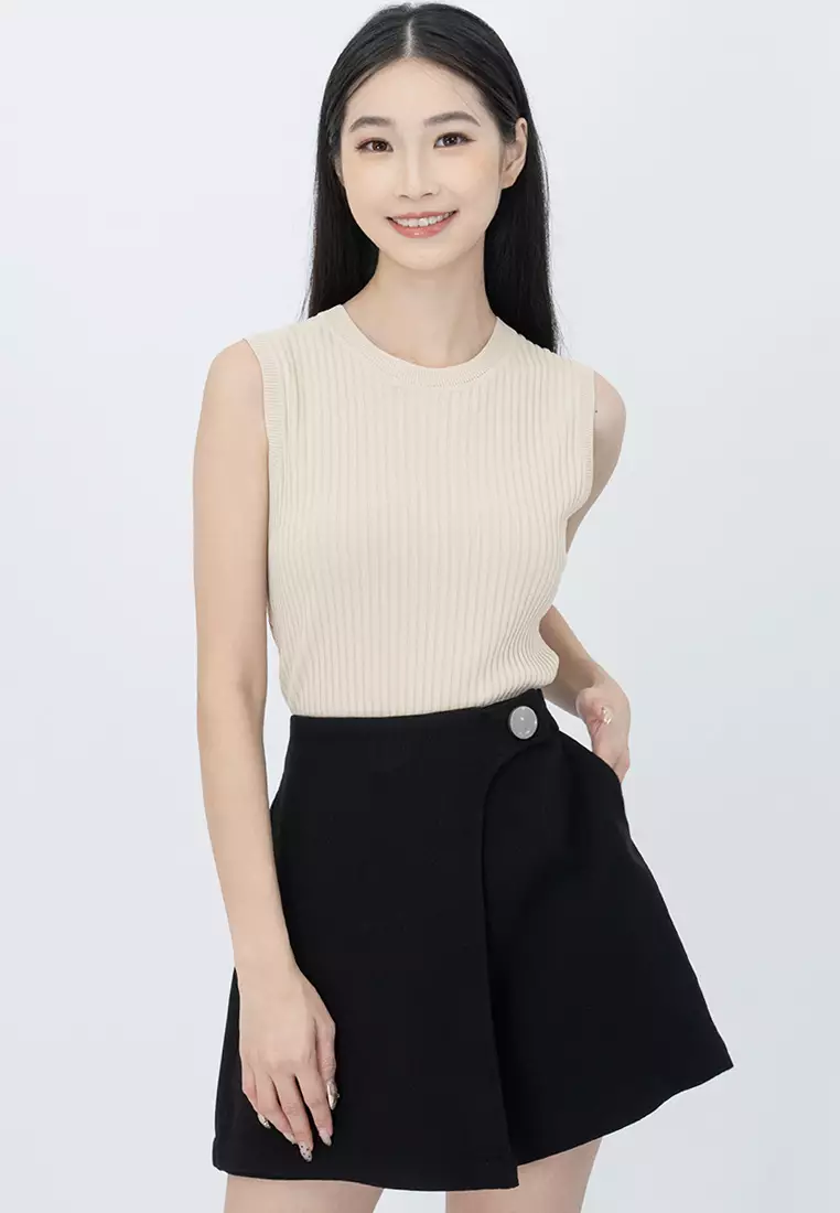 Knitted Sleeveless Basic Top