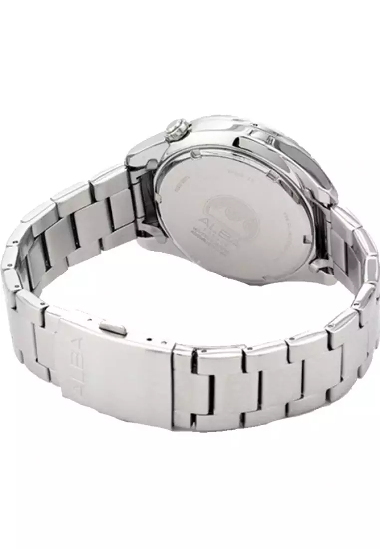 Jam Tangan Pria Alba Original Garansi Resmi AG8L21 AG8L21X1 Strap Stainless Steel Silver Green patterned Dial